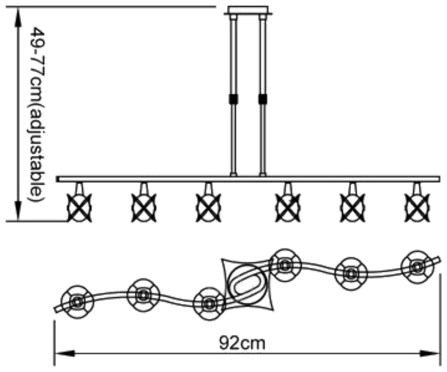 Rosa Satin Nickel Ceiling Lights Mantra Linear Fittings